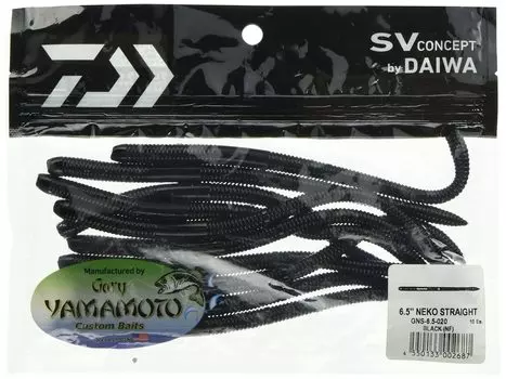 DAIWA Bass Worm Gary Neko Straight 6.5g BLACK 020 Lure