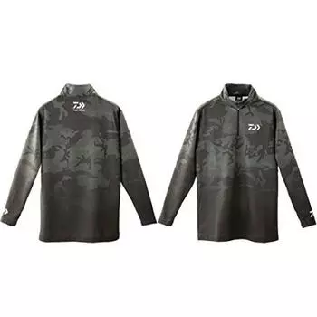 DAIWA Breath Half Zip Shirt Black Camo L Magic® DE-33009
