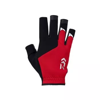 DAIWA Cold Protection Light Grip Gloves 5 Cut DG-6323W Red L Fishing