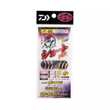 DAIWA Comfortable Shokunin Sabiki Short MIX 3 Pieces 2 Set SA Pink & Mackerel Skin K 4-1.5