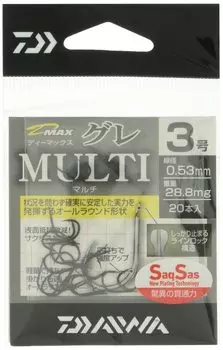 Daiwa D-MAX Серый SS Multi Hari Нет. 3 20 шт. 989084