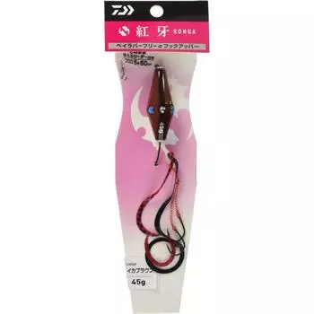 Daiwa DAIWA Kouga Bei Верхняя часть с крючком Alpha без каучука, 45 г, 45 г, коричневый кальмар