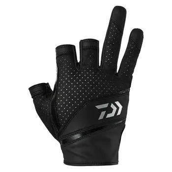 [Daiwa] Faux Leather Gloves 3 Cut 25DG-2225 Black 2XL