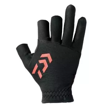 DAIWA Fishing Gloves Super Fabric Gloves 3 Cut Black M DG-6507W for Fishing