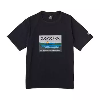 [DAIWA] Футболка с изображением рыболовной сети Lakeside DE-6324 черная