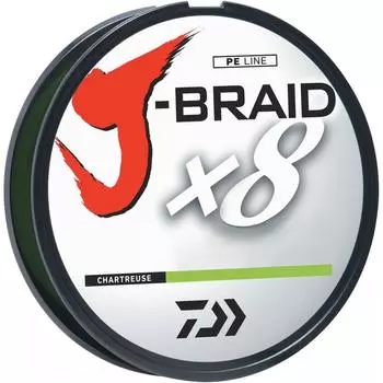 Daiwa J Braid 300M, 8-прядная круглая плетеная леска, 20 фунтов, светло-зеленый зеленовато-зеленый цвет