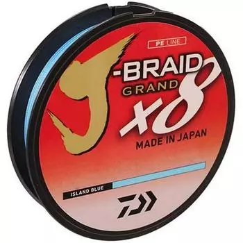 Daiwa J Braid 300M 8-прядная круглая плетеная леска 50 фунтов Blue Island Blue