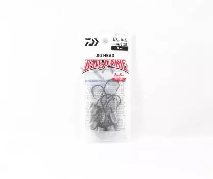 Daiwa Jig Head Bait Junkie 1/2 унции 5 штук в упаковке, размер крючка 4/0 (3763)