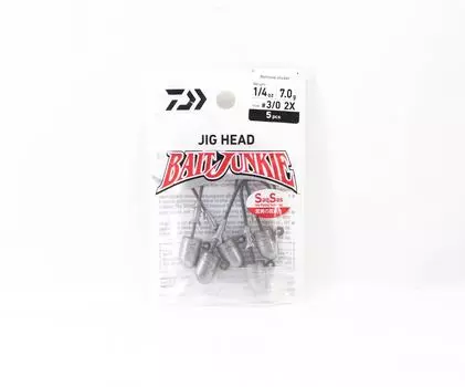 Daiwa Jig Head Bait Junkie 1/4 унции 5 штук в упаковке, размер крючка 3/0 (3626)