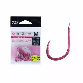 DAIWA Koga Hook KP Isemani Thick Shaft M 247mg 9 pieces 097294 (Keimura Pink) 1.15mm