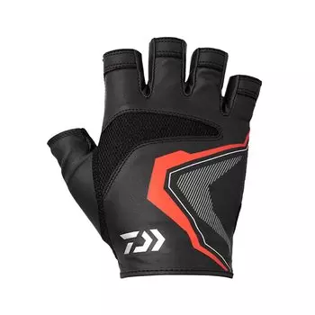 DAIWA Leather Fit Gloves 5 Cut DG-1522 Black L