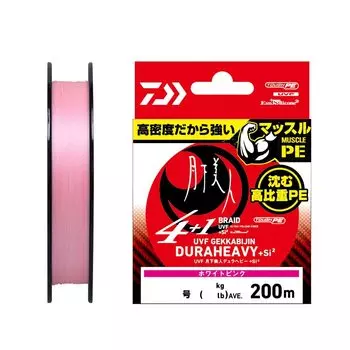 DAIWA PE Line UVF Moonlit Beauty Dura Heavy Белый Розовый X4+1+Si2 0.5-200