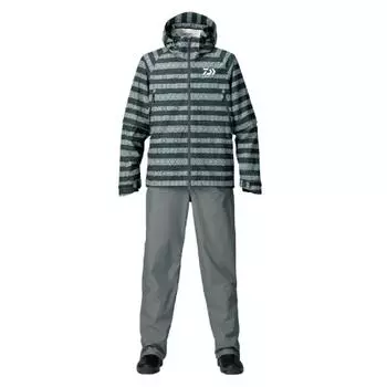 DAIWA Rain Wear Rain Max съемный дождевик серый бордюр M DR-3007