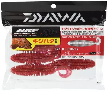 DAIWA Rockfish Worm HRF KJ Curly inch Appeal Red Lure 3.8