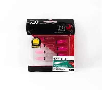 Мягкая приманка Daiwa Chibi Dart 1,5 дюйма, 8 штук в упаковке, цвет Aurora Pink (6788)