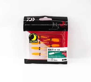 Мягкая приманка Daiwa Chibi Dart 1,5 дюйма, 8 штук в упаковке, светится оранжевым цветом (6801)