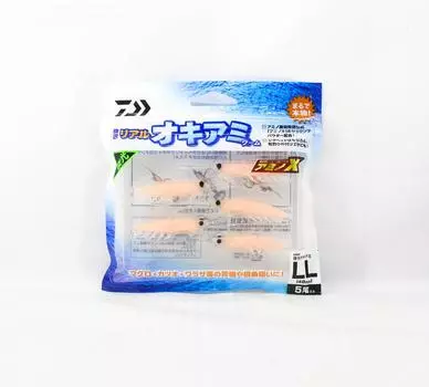 Daiwa Soft Lure Kaiteki Real Okiami LL 48 мм 5 шт. в упаковке Glow Okiami (1302)