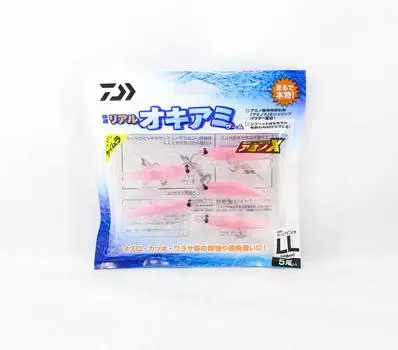 Daiwa Soft Lure Kaiteki Real Okiami LL 48 мм 5 шт. в упаковке УФ Розовый (1333)