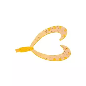 DAIWA Tairaba Red Fang Flare Curly Twin 2 дюйма Tangerine Lame Lure