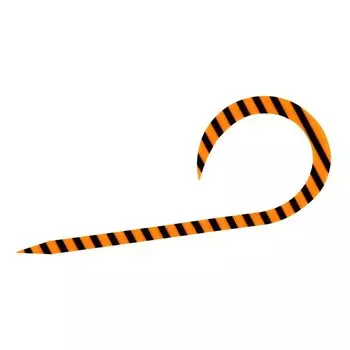 DAIWA Tairaba Tie Koga Silicone Tie Single Curly Orange Zebra