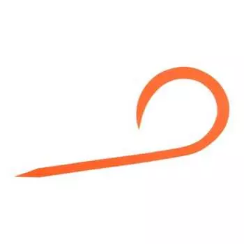 DAIWA Тайский галстук-мул Beniga Силиконовый галстук одинарный вьющийся Beniga Оранжевый