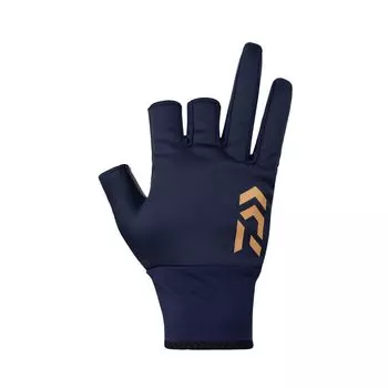 DAIWA Windproof Beltless Gloves 3 Cut DG-8023W Navy L Fishing