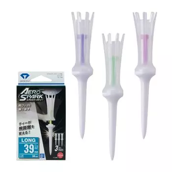 DAIYA GOLF Golf Tee Aero Spark Tee 708 Long Clear TE-708