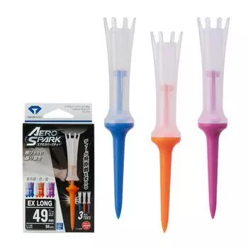 DAIYA GOLF Golf Tee Aero Spark Tee Color Extra Long Clear TE-719