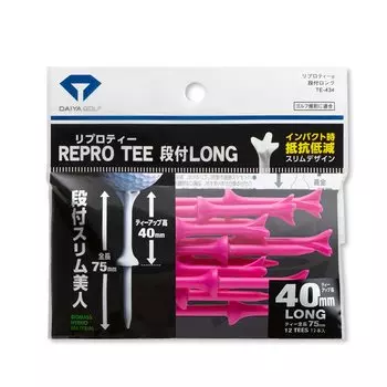 DAIYA GOLF Golf Tee Repro Tee Stepped Long Pink TE-434