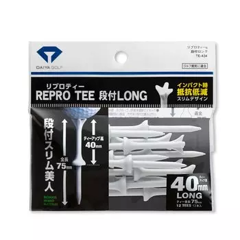 DAIYA GOLF Golf Tee Repro Tee Stepped Long White TE-434
