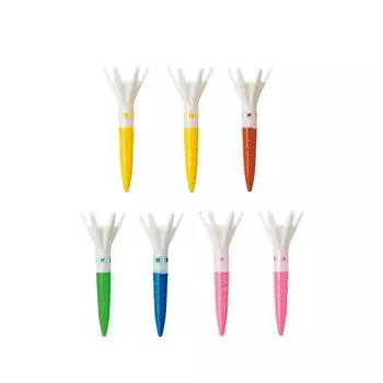 DAIYA GOLF Golf Tee Tomahawk Tee Short Total length 42mm A type part (7 pieces) TE-508A (cup white)