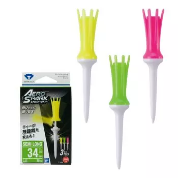 DAIYA GOLF Tee DAIYA GOLF Aero Spark Tee Semi-Long TE-410