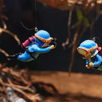 Дайвер погруженный плавающий аквариум индивидуальность ландшафтный дизайн украшения