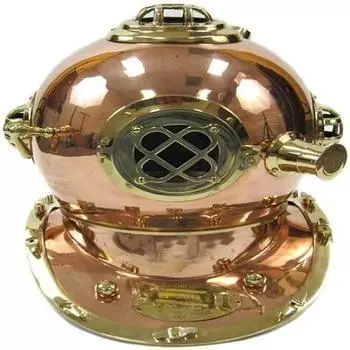 Дайверский старинный водолазный шлем