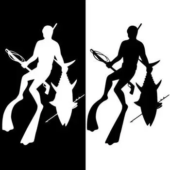 Дайвинг дайвер акула силуэт рыболовный автомобиль грузовик наклейка светоотражающая наклейка декор