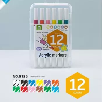 Dakepinchuang 60-цветный водостойкий акриловый граффити-маркер для студентов - мягкий наконечник