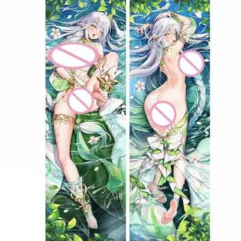 Dakimakura аниме Genshin Impact Nahida двухсторонний наволочка с принтом наволочка в натуральную величину сексуальная красота наволочка для тела подарок A 40x120cm Peachskin