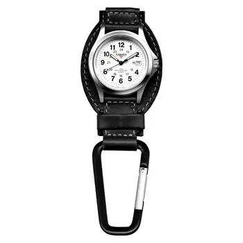 Dakota Pocket Watch Carabiner Watch Leather Waterproof Lightweight Dress Watch Outdoor Camping Climbing Travel