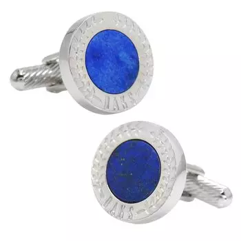 DAKS круглые запонки из лазурита запонки запонки dc10121 синий