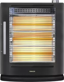 Дальний инфракрасный электрический нагреватель с увлажнением, оснащенный функцией устранения препятствий, 3 уровня выходной мощности, легкий черный [Yamazen] Нагреватель, тип, функция,