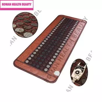 Дальний инфракрасный натуральный фотон, нефрит, турмалин, грелка Pro, коврик для терапии горячими камнями с регулируемой температурой, интеллектуальный контроллер UK Plug