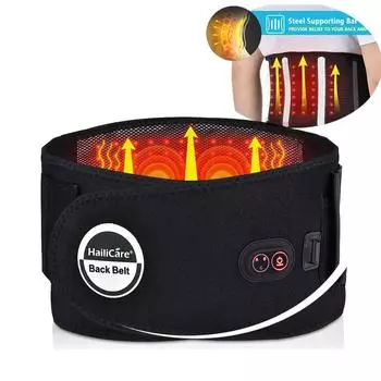 Дальний инфракрасный подогрев, массаж талии, поясничный пояс, грыжа межпозвоночного диска, сколиоз, облегчение боли в позвоночнике, поясничный бандаж, поддерживающий массажер EU чёрный