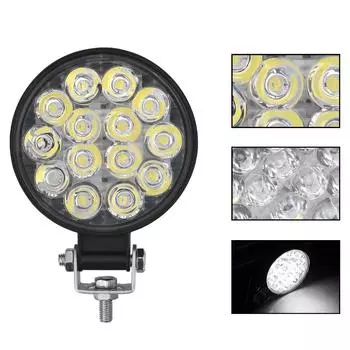 Дальний свет Круглый светодиодный светильник с точечным лучом 42 Вт Светодиодный рабочий свет для грузового тягача 4x4 с дороги