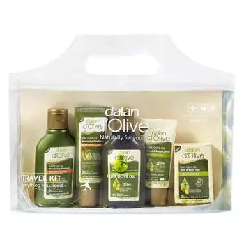 Dalan Di Olive Дорожный шампунь + кондиционер + гель для душа + крем для рук и тела + мыло, 1 набор