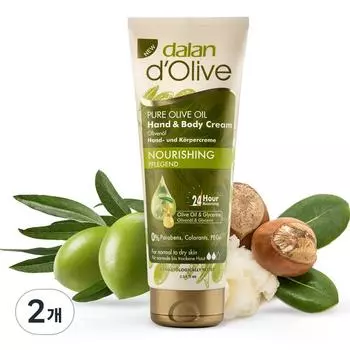 Dalan Di Olive Pure Olive Oil Питательное крем-мыло для рук и тела с ароматом, 75 мл, 2 шт.