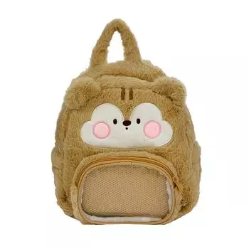 Dale Chip And Plush Backpack With Transparent Layer And Embroidery Design