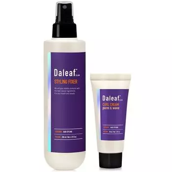 Dalif Glam Styling Hair Fixer 200ml + Curl Cream 30ml, 1 set