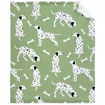Dalmatian Dog Flannel Blanket Bedroom Sofa Travel Comfort Four Seasons Air Conditioning Blanket 70x100cm
