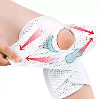 DALO Knee Revised Thin Pressure Knee Daily Left and Right Side Running Supporter, Edition, Band, Ligament, Stability, Stretchy, Airable, Sports, белый