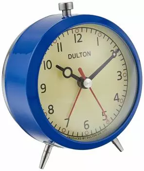 Dalton Alarm Clock Blue seem to make a clicking sound Cuteness that you get tired of Analog alarm clock Sweep movement Height 110mm Width 90mm Depth синий